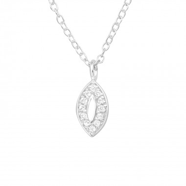 Marquise - 925 Sterling Silver Necklaces with Stones SD40463