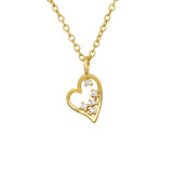 Heart - 925 Sterling Silver Necklaces with Stones SD40535
