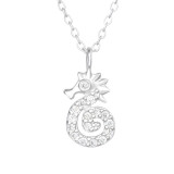 Sea​​horse - 925 Sterling Silver Necklaces with Stones SD40602