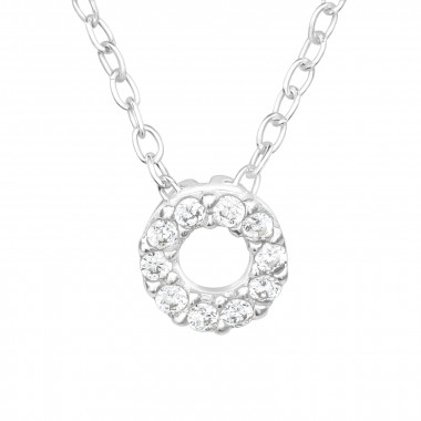 Circle - 925 Sterling Silver Necklaces with Stones SD40620