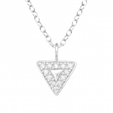 Triangle - 925 Sterling Silver Necklaces with Stones SD40621