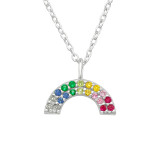 Rainbow - 925 Sterling Silver Necklaces with Stones SD40893
