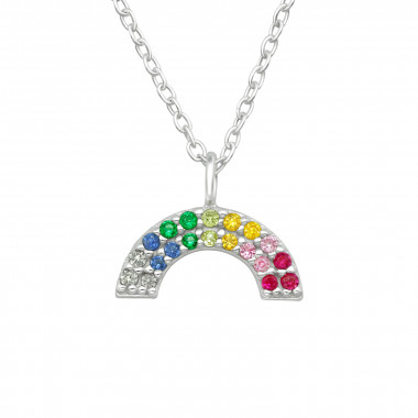 Rainbow - 925 Sterling Silver Necklaces with Stones SD40893