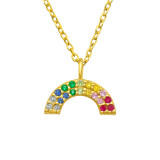 Rainbow - 925 Sterling Silver Necklaces with Stones SD40894