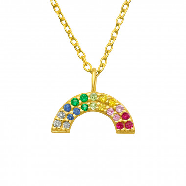 Rainbow - 925 Sterling Silver Necklaces with Stones SD40894