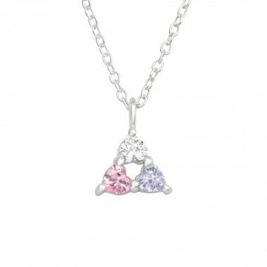 Heart - 925 Sterling Silver Necklaces with Stones SD41000