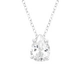 Pear - 925 Sterling Silver Necklaces with Stones SD41011