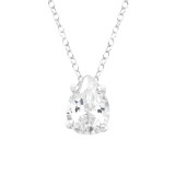 Pear - 925 Sterling Silver Necklaces with Stones SD41011