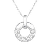 Round - 925 Sterling Silver Necklaces with Stones SD41180