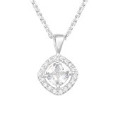 Sparkling - 925 Sterling Silver Necklaces with Stones SD41184