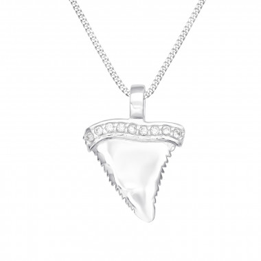 Shark Tooth - 925 Sterling Silver Necklaces with Stones SD41191