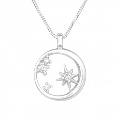 Stars - 925 Sterling Silver Necklaces with Stones SD41195