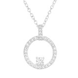 Circle - 925 Sterling Silver Necklaces with Stones SD41200
