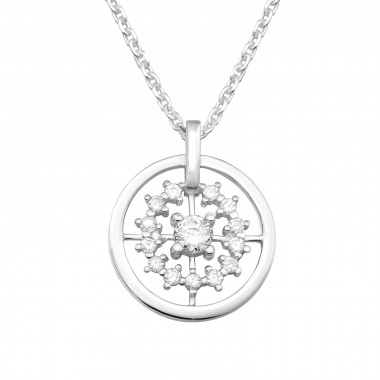Sparkling - 925 Sterling Silver Necklaces with Stones SD41202