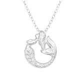 Mermaid - 925 Sterling Silver Necklaces with Stones SD41222