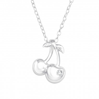 Cherry - 925 Sterling Silver Necklaces with Stones SD41223