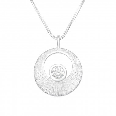 Round - 925 Sterling Silver Necklaces with Stones SD41242