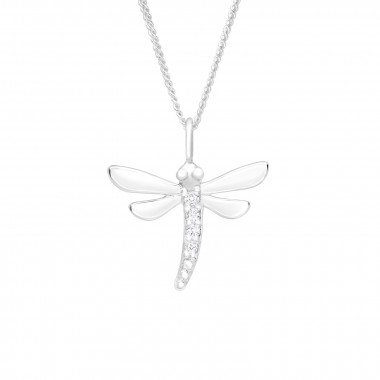 Dragonfly - 925 Sterling Silver Necklaces with Stones SD41246