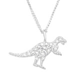Dinosaur - 925 Sterling Silver Necklaces with Stones SD41247