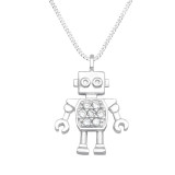 Robot - 925 Sterling Silver Necklaces with Stones SD41248
