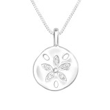 Flower - 925 Sterling Silver Necklaces with Stones SD41249