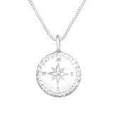 Compass - 925 Sterling Silver Necklaces with Stones SD41253