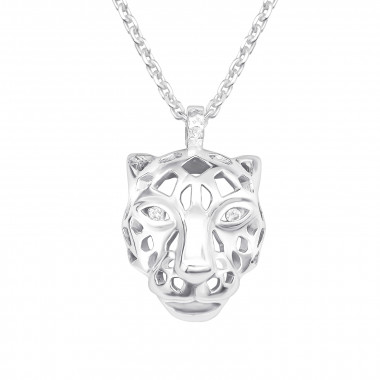 Tiger - 925 Sterling Silver Necklaces with Stones SD41375