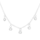 Round - 925 Sterling Silver Necklaces with Stones SD41617