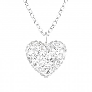 Heart - 925 Sterling Silver Necklaces with Stones SD41655