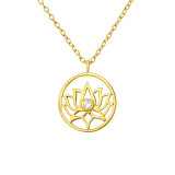 Lotus - 925 Sterling Silver Necklaces with Stones SD42092