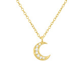 Moon - 925 Sterling Silver Necklaces with Stones SD42097