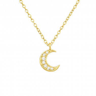Moon - 925 Sterling Silver Necklaces with Stones SD42097