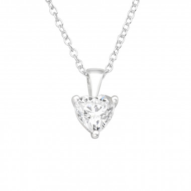Heart - 925 Sterling Silver Necklaces with Stones SD42463