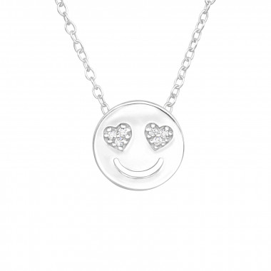In Love Face - 925 Sterling Silver Necklaces with Stones SD42466