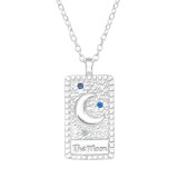 The Moon - 925 Sterling Silver Necklaces with Stones SD43305