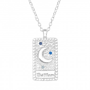 The Moon - 925 Sterling Silver Necklaces with Stones SD43305