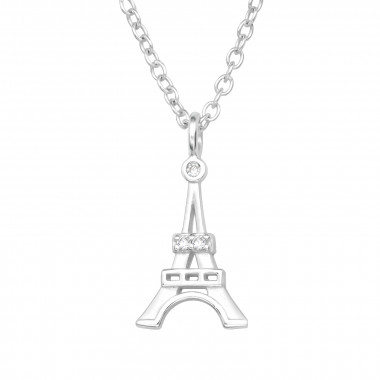 Eiffel Tower - 925 Sterling Silver Necklaces with Stones SD43378