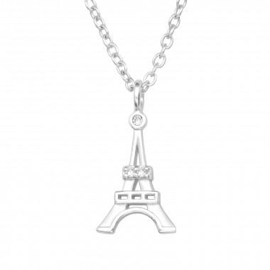 Eiffel Tower - 925 Sterling Silver Necklaces with Stones SD43378