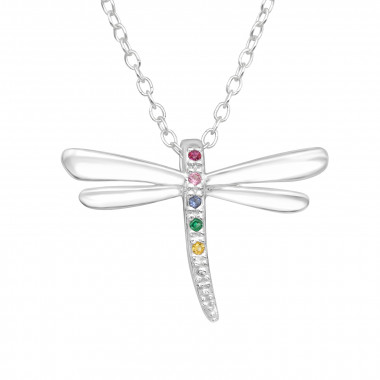 Dragonfly - 925 Sterling Silver Necklaces with Stones SD43380