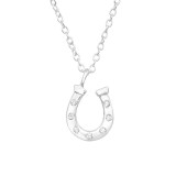 Horseshoe - 925 Sterling Silver Necklaces with Stones SD43486