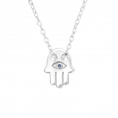 Hamsa - 925 Sterling Silver Necklaces with Stones SD43489