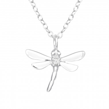 Dragonfly - 925 Sterling Silver Necklaces with Stones SD43711