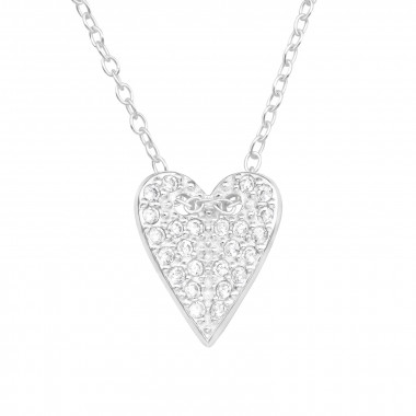 Heart - 925 Sterling Silver Necklaces with Stones SD43731