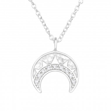 Moon - 925 Sterling Silver Necklaces with Stones SD43732