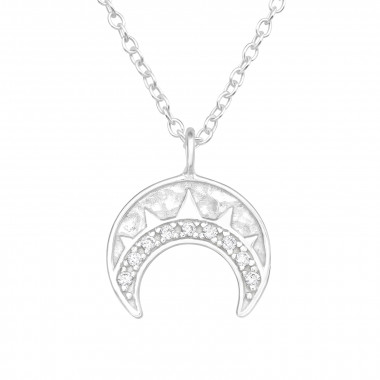 Moon - 925 Sterling Silver Necklaces with Stones SD43732