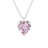 Heart - 925 Sterling Silver Necklaces with Stones SD43750