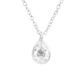 Pear - 925 Sterling Silver Necklaces with Stones SD43753