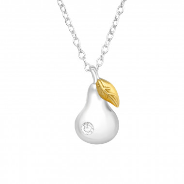Pear Fruit - 925 Sterling Silver Necklaces with Stones SD43770
