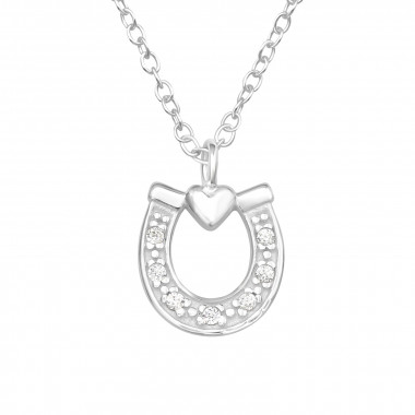 Horseshoe - 925 Sterling Silver Necklaces with Stones SD43771