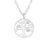 Tree Of Life - 925 Sterling Silver Necklaces with Stones SD43772